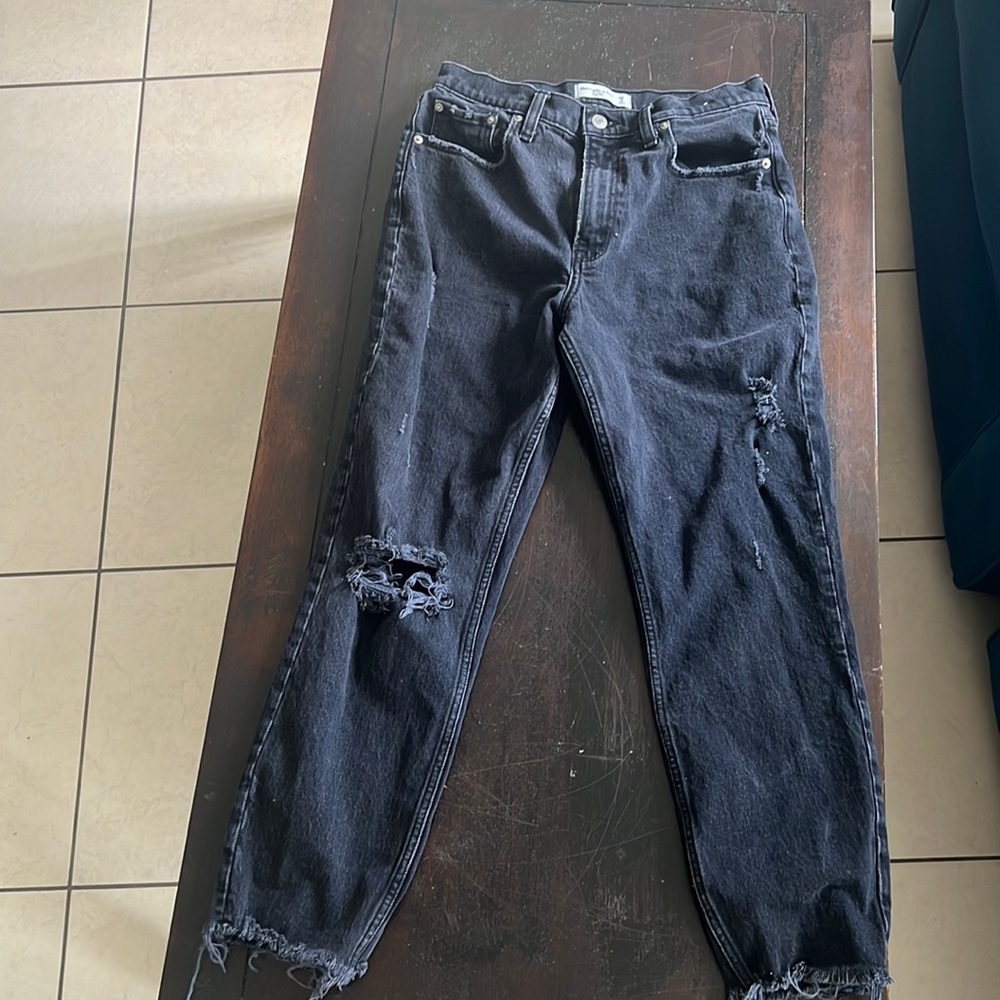 A&f high rise mom jeans
